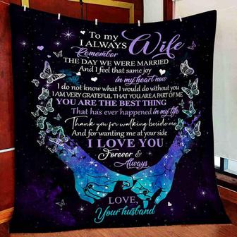 To My Wife - Promise - I Love You Blanket Gift For Wife From Husband Birthday Gift Home Decor Bedding Couch Sofa Soft - Thegiftio UK