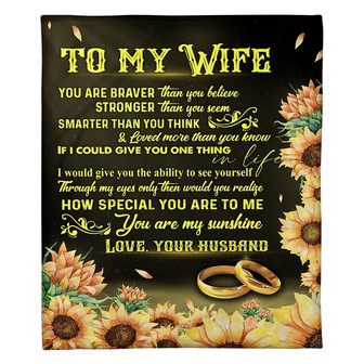 To My Wife How Special You Are To Me Fleece Blanket Family Gift Home Decor Bedding Couch Sofa Soft And Comfy Cozy - Thegiftio UK
