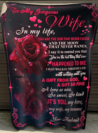 To My Wife You Are The Sun That Never Fades Fleece Blanket Gift For Wife Couple Valentine's Day Home Decor Bedding Couch - Thegiftio UK