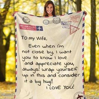 To My Wife Sweet I Want You To Know I Love And Appreciate You Always Fleece Blanket Gift For Wife From Husband - Thegiftio UK