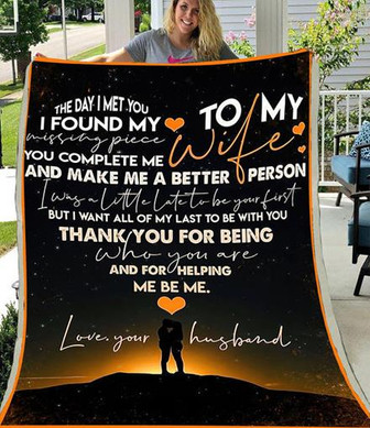 To My Wife Thank You For Being Who You Are Heart Blanket Gift For Wife From Husband Birthday Gift Home Decor - Thegiftio UK