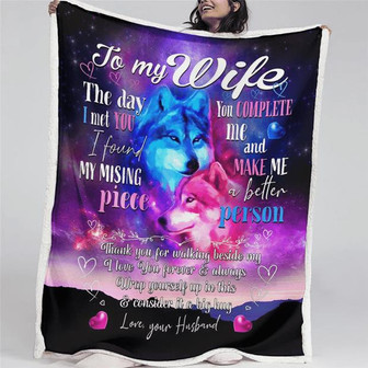 To My Wife Thank You For Walking Beside Me Fleece Blanket Gift For Family, Birthday, Wife, Husband To - Thegiftio UK