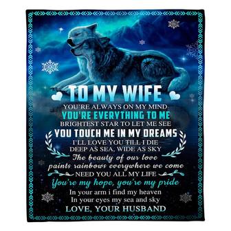 To My Wife You Touch Me In My Dream Fleece Blanket Family Gift Home Decor Bedding Couch Sofa Soft And Comfy Cozy - Thegiftio UK