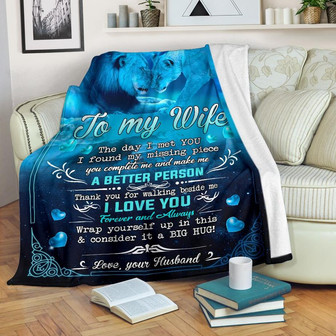 To My Wife, The Day I Met You, Soft Blanket, Fleece Blanket, Gift For Wife Birthday Home Decor Bedding Couch Sofa Soft - Thegiftio UK