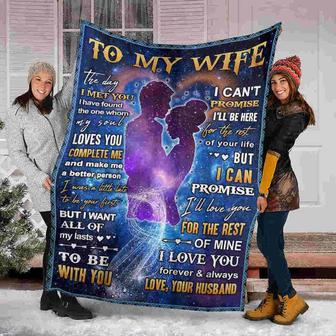 To My Wife I Want All Of My Lasts To Be With You Fleece Blanket Gift For Valentine's Day To Wife Home Decor - Thegiftio UK