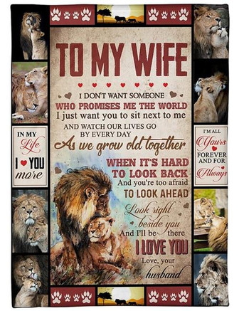 To My Wife I Want You To Sit Next To Me Fleece Blanket Gift For Family,Birthday,Wife,Couple,Gift Home Decor - Thegiftio UK