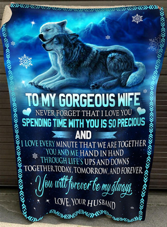 To My Wife You Will Forever Be My Always Fleece Blanket, Gift From Husband To Wife, Home Decor Bedding Couch Sofa Soft - Thegiftio UK