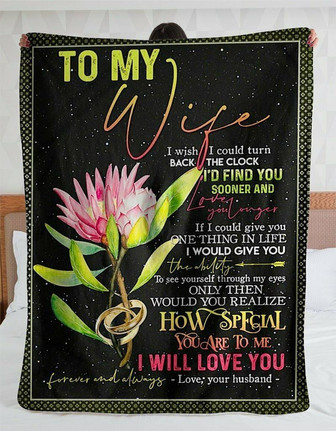 To My Wife I Will Love You Forever And Always, Fleece Blanket Home Decor Bedding Couch Gift For Valentine's Day To Wife - Thegiftio UK
