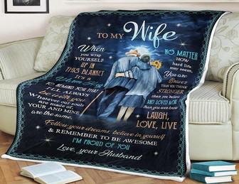 To My Wife,Family Blanket,I'll Always Be With You Braver Stronger Laugh Love Live Believe In Yourself,Gift - Thegiftio UK