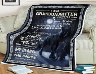 Wolf Blanket To My Granddaughter I Will Always Be There Just Remember That I Love You, Gift For Granddaughter Family - Thegiftio UK