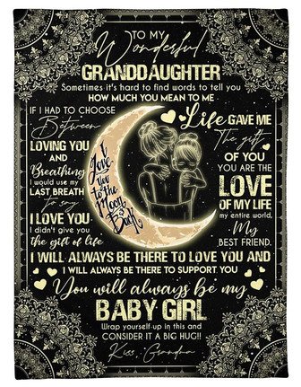 To My Wonderful Granddaughter - You Are The Love Of My Fleece Blanket, Gift For Granddaughter From Grandma Birthday Gift - Thegiftio UK