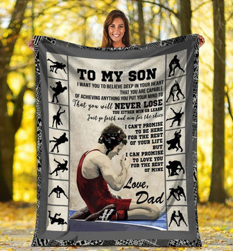 Wrestler Parents To My Son I Want You To Believe Deep Wrestling Fleece Blanket Wrestling Lovers Gift, - Thegiftio UK
