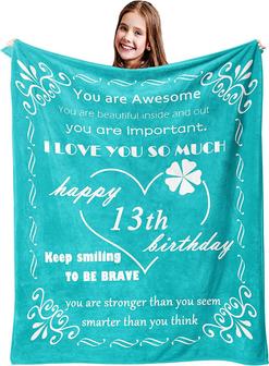 13th Birthday Gifts Blanket,13 Years Old Birthday Gifts Ideas for Daughter Son Granddaughter Grandson Niece Bestie - Thegiftio UK