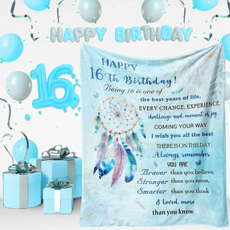 16th Birthday Gifts Blanket , 16 Year Old Girl Gifts for Birthday, Best Gifts for 16 Year Old Girl/Daughter/Sister - Thegiftio UK