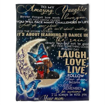 To My Amazing Daughter, You Will Face Many Challenges In Life, Christmas Blanket,Fleece Blanket.Gift For Daughter - Thegiftio UK