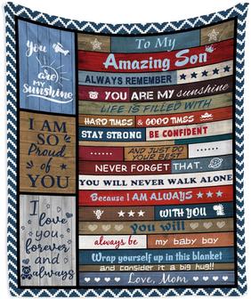 To My Amazing Son Gifts from Mom - Son Blanket from Mom - to My Son Blanket from Mom - Son Blanket - Gift for Son from Mom - Birthday Graduation Party Gift Ideas Cartoon Throw Blankets for Kids 1 - Thegiftio UK