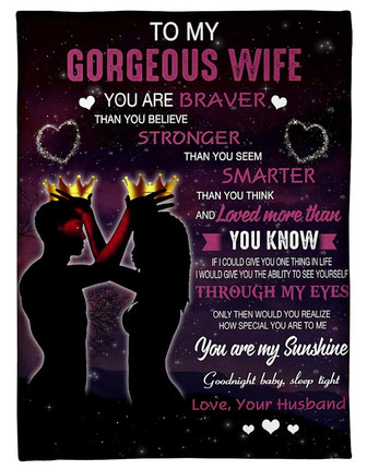 To My Amazing Wife You Are My Sunshine Fleece Blanket Gift For Family, Birthday, Halloween, Wife, Husband To Wife Gift - Thegiftio UK