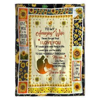 To My Amazing Wife, Never Forget That I Love You,Fleece Blanket,Gift For Wife Birthday Home Decor Bedding Couch - Thegiftio UK