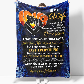 Anniversary Blanket Gift Ideas To My Wife, I May Not Your First Date Blanket - Thegiftio UK