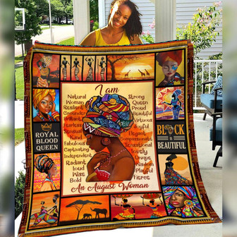 August African BWA Fleece Blanket Throw Blanket Christmas Throw Blanket - Thegiftio UK