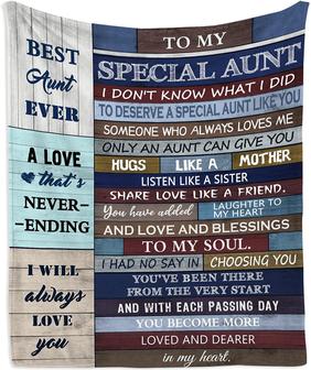 Aunt Gifts Blanket - Aunt Gifts from Niece, Nephew - Best Aunt Ever Gifts - Aunt Birthday Gift - Special Birthday Gift Ideas Throw Blankets - Thegiftio UK