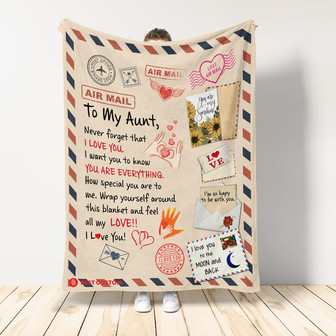 To My Aunt Never Forget That I Love You Blanket Gift For Aunt Birthday Gift Home Decor Bedding Couch Sofa Soft - Thegiftio UK