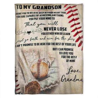 Baseball Blanket, To My Grandson, I Can Promise To Love You,Soft Blanket.Gift Home Decor Bedding Couch Sofa Soft - Thegiftio UK