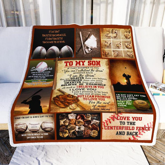 Baseball To My Son I Believe In You I Love You Fleece Blanket Gift For Baseball Lovers Gift For Son From Mom - Thegiftio UK