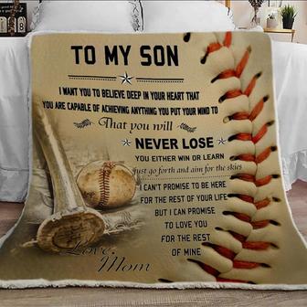 Baseball To My Son I Can Promise To Love You For The Rest Of Mine Fleece Blanket Gift For Baseball Lovers - Thegiftio UK