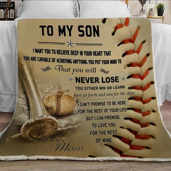 Baseball To My Son I Can Promise To Love You For The Rest Of Mine Fleece Blanket Gift For Baseball Lovers - Thegiftio