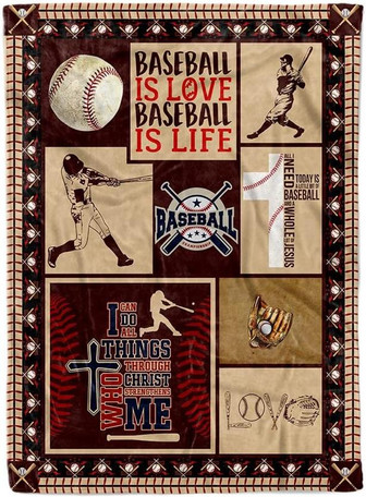 Baseball Throw Blanket for Couch Sofa Bed, Baseball Life Blanket, Baseball Sports Lover Blanket for Mens, Boys, Kids on Birthday, Christmas - Thegiftio UK