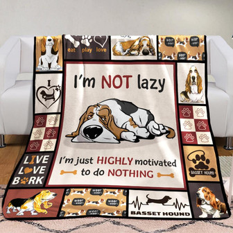Basset Hound Dog Fleece Blanket Throw Blanket Christmas Throw Blanket - Thegiftio UK