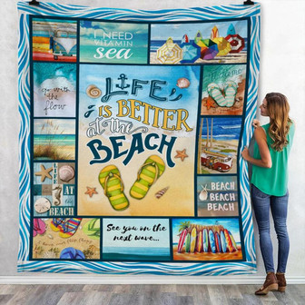 Beach Summer Blanket Fleece Blanket Throw Blanket Christmas Throw Blanket - Thegiftio UK