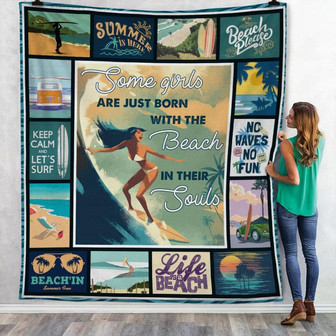 Beach Summer Soul Fleece Blanket Throw Blanket Christmas Throw Blanket - Thegiftio UK