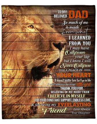 To My Beloved Dad, I Believe In Myself,Fleece Blanket Gift For Father Family Home Decor Bedding Couch Sofa Soft - Thegiftio UK