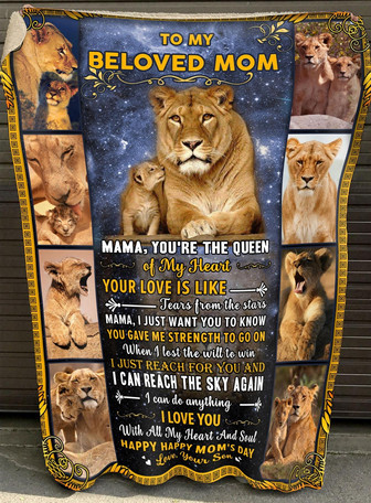 To My Beloved Mom You're The Queen Fleece Blanket, Best Mothers Day Gift Ideas, Mothers Day Gift From Son To Mom, - Thegiftio UK