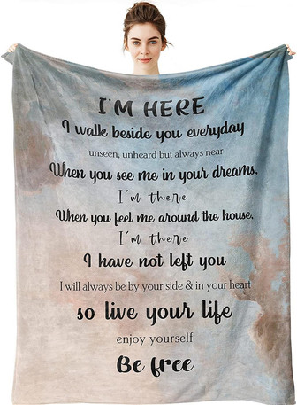 Bereavement Gifts Blanket - In Memory of Loved One Gifts - Sympathy Gift for Loss of Mother Father Dog - Remembrance Gifts - Thegiftio