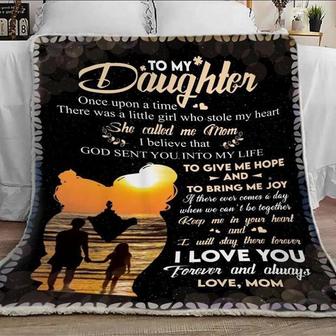 Best To My Daughter I Love You Forever And Always Design Fleece Blanket, Gift For Daughter From Mom Birthday Gift - Thegiftio UK