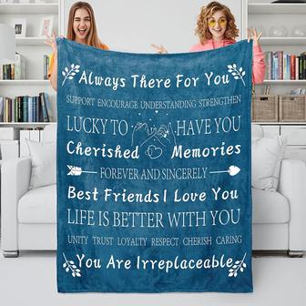 Best Friend Birthday Gifts for Women Unique Female Friendship Gifts for Bestie Fleece Throw Blanket - Thegiftio UK