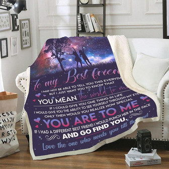 To My Best Friend You Are To Me Blanket Gift For Friend Birthday Gift Home Decor Bedding Couch Sofa Soft and Comfy Cozy - Thegiftio UK