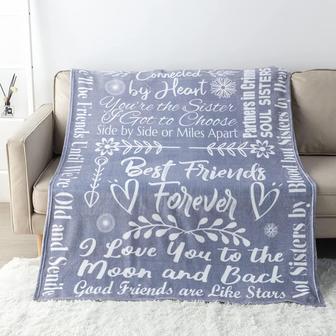 Best Friend Blanket for Women Unique, Bestie, BFF, Sister, Mom, Aunt, Couples, Girlfriend I Best Friend Birthday Gift Blanket - Thegiftio UK