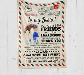 To My Bestie We're Been Friends Letter Blanket Gift For Friend Birthday Gift Home Decor Bedding Couch Sofa Soft - Thegiftio UK