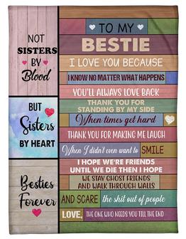 To My Bestie Thank You For Making Me Laugh Blanket Gift For Bestie Friend Birthday Gift Home Decor Bedding Couch - Thegiftio UK