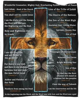 Bible Verse Blanket Christian Lion Prayer Religious Throw Blankets for Couch Sofa Bed - Thegiftio UK