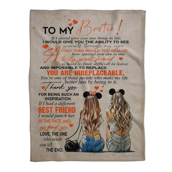 Blanket - Best Friend Fleece Blanket To My Bestie Gift For Christmas, Home Decor Bedding Couch Sofa Soft - Thegiftio UK