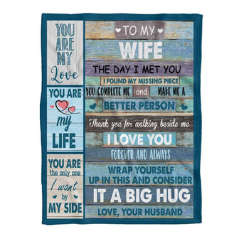 Blanket - To My Wife You Are The Only One Fleece Blanket Gift For Christmas, Home Decor Bedding Couch - Thegiftio UK