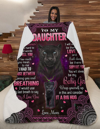 Blanket - Lion To My Daughter Sometimes It's Hard-Mom Fleece Blanket Gift For Christmas, Home Decor - Thegiftio UK