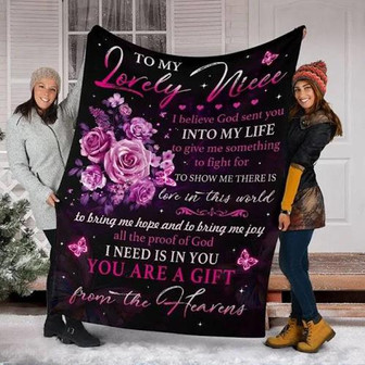Blanket - Best Gift to My Lovely Niece Blanket Gift For Christmas, Home Decor Bedding Couch Sofa Soft - Thegiftio