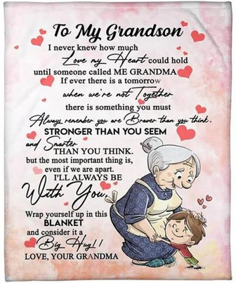 Blanket - To My Grandson I Never Knew How Much Love My Heart Blanket Gift For Christmas, Home Decor - Thegiftio UK