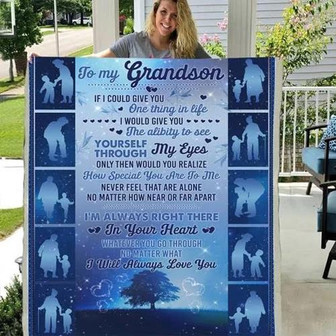 Blanket - To My Grandson Throw Blanket Super Soft For Griendson Gift For Christmas, Home Decor - Thegiftio UK